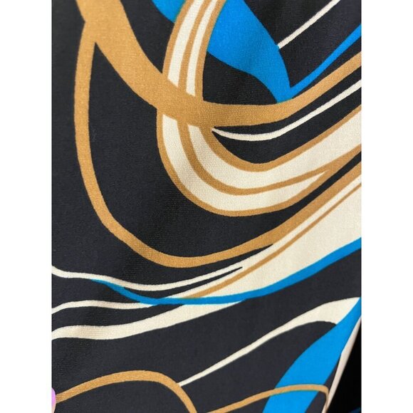 Perception Concepts Babydoll Top L Black Y2K 80s Retro Indie Hippie Casual Flowy - Picture 5 of 10